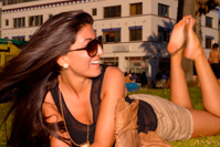 barefoot lifestyle portrait